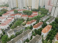 aerial photo of buildings