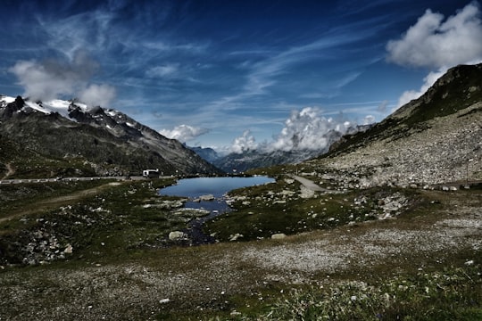 body of water between mountains in Susten Pass Switzerland