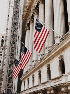 three american flags