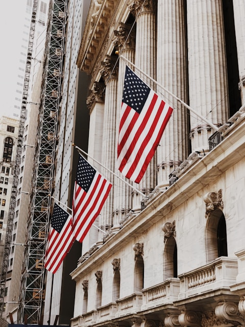 three american flags