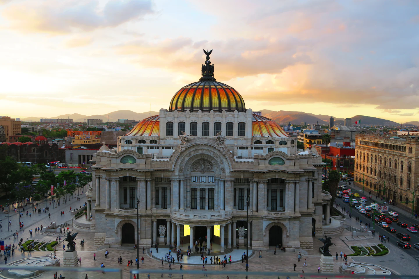 Palacio de Bellas Artes, Ciudad de México, al atardecer