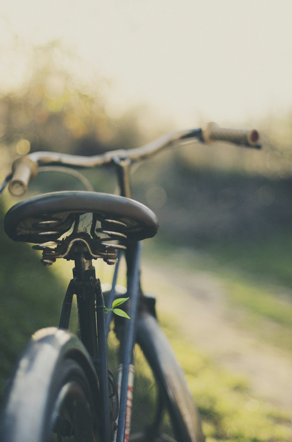 Photographie sélective de la bicyclette