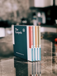 The Gospels on table