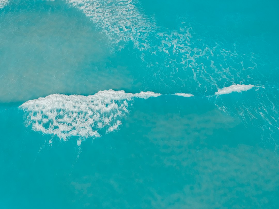 aerial view of ocean waves, Deep Blue