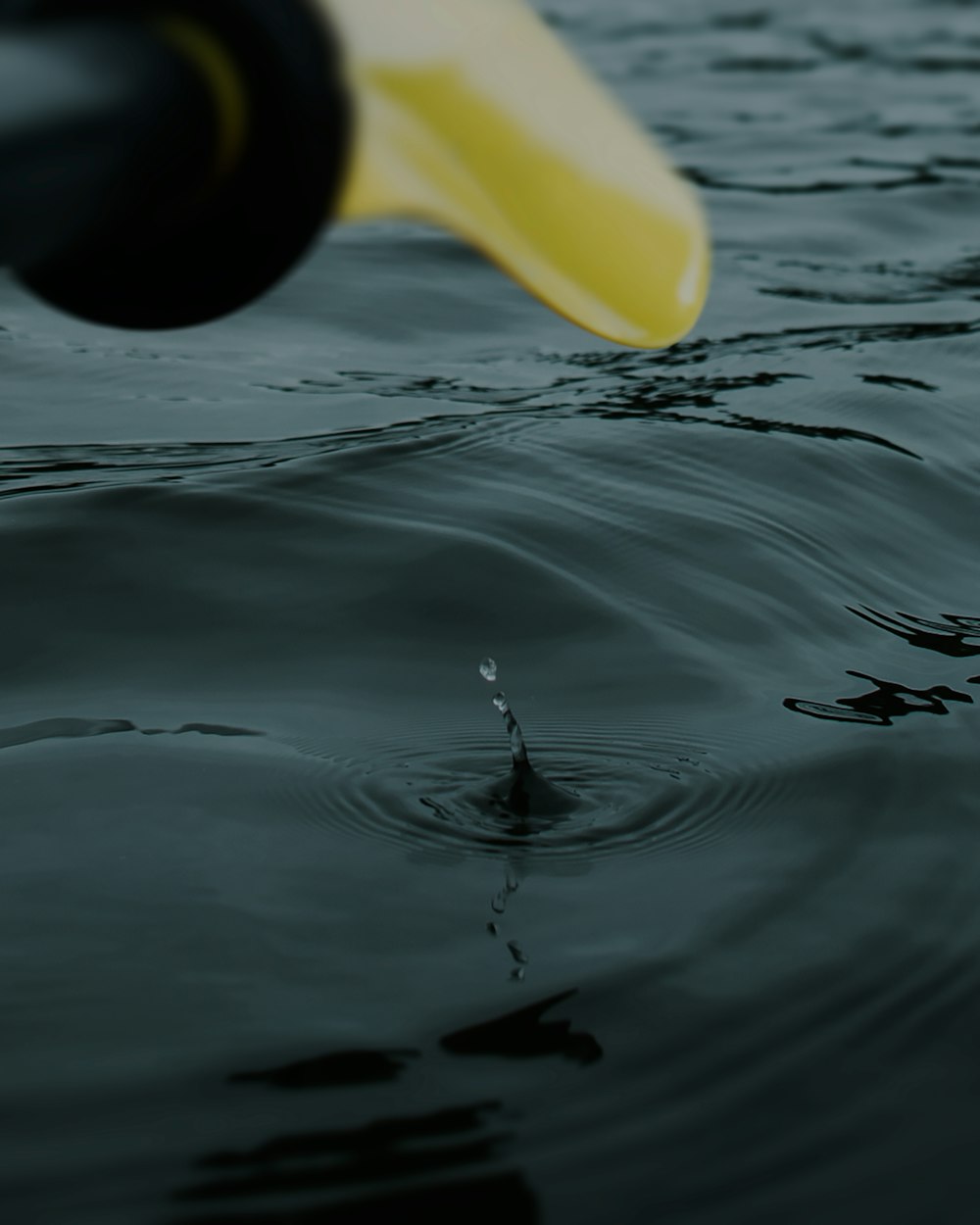 macro photography of drop of water
