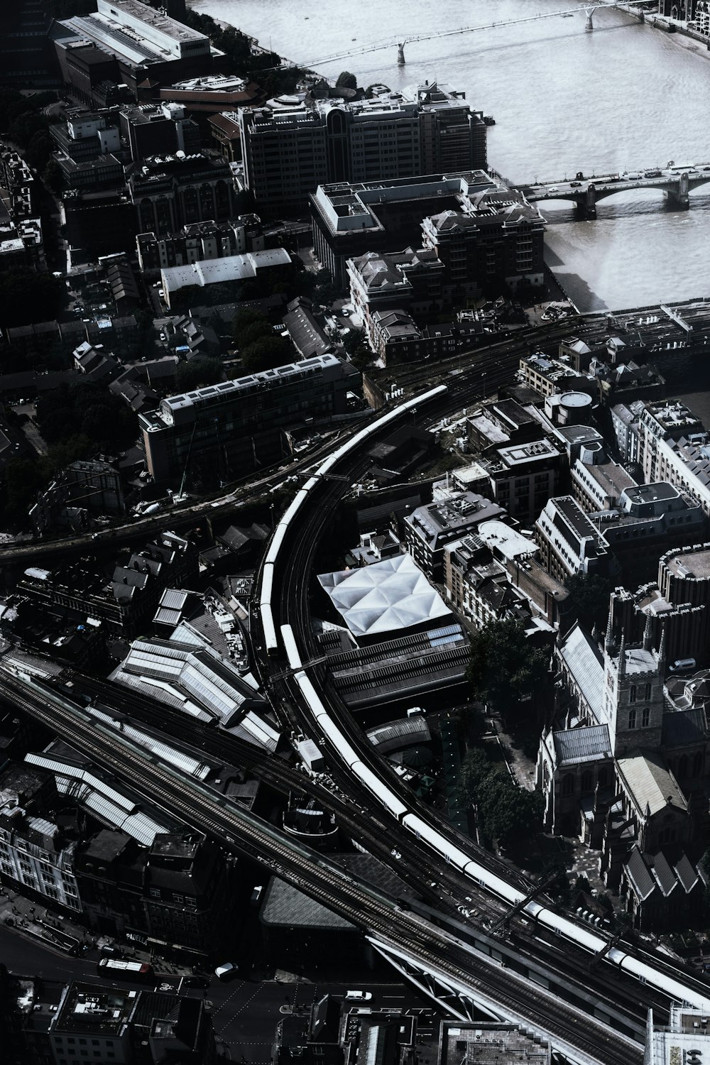 bird's eye view photo of high-rise buildings