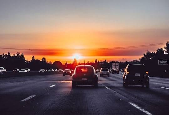 gray car near trees during sunset in California United States