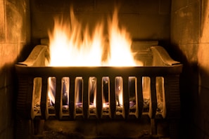 A sparkling clean fireplace hearth after a thorough chimney sweep service