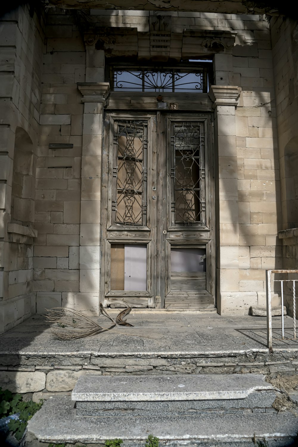 brown wooden door