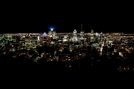 birds eye photo of city in Mount Royal Park Canada