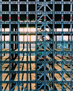 gray steel building frame
