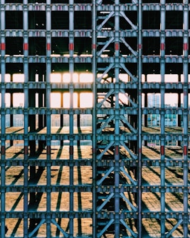 gray steel building frame