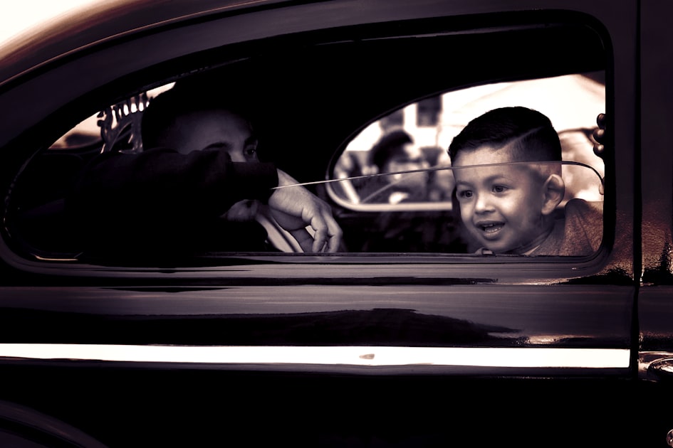 boy inside vehicle