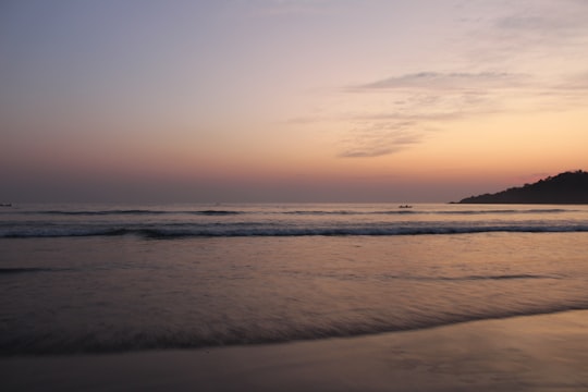 landscape photo of shoreline in Palolem Beach India