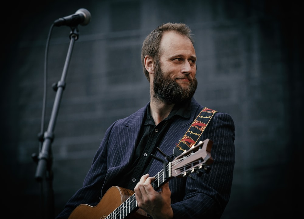 man playing guitar