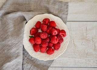 red berries on plate