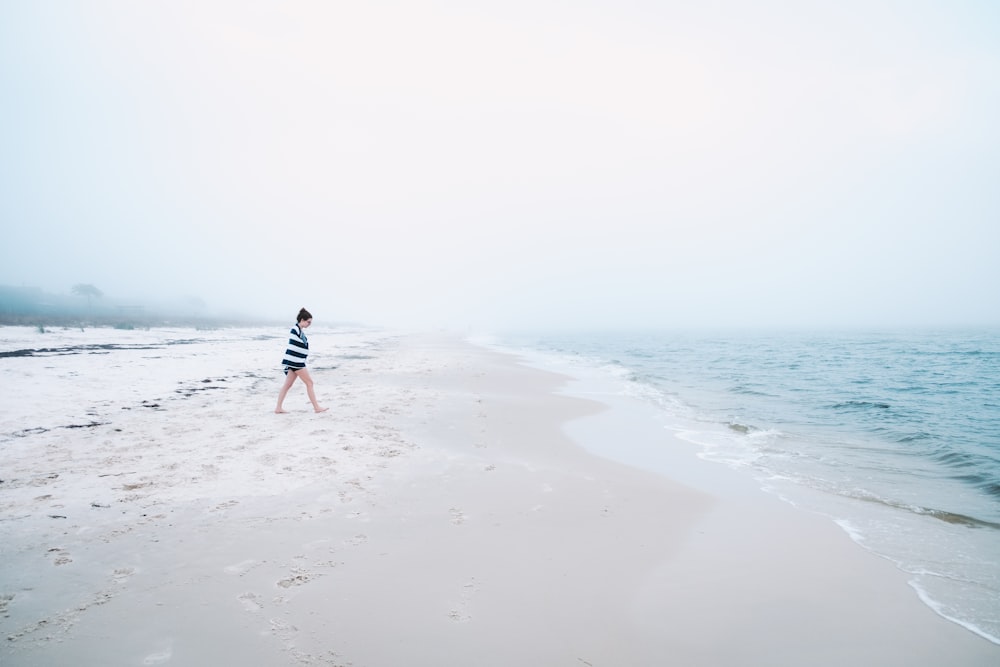 woman on seashore