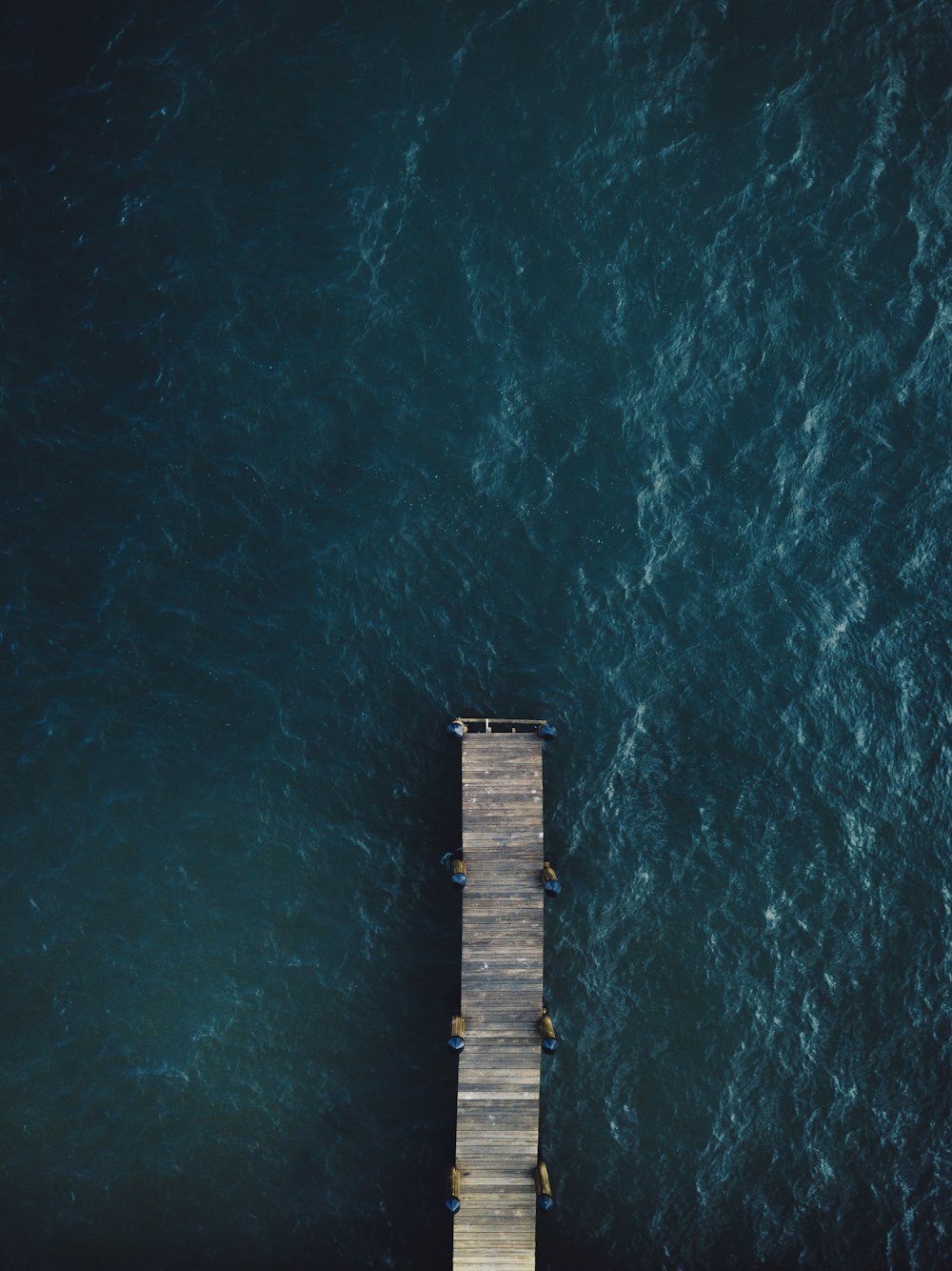 ponte de madeira marrom no corpo de água