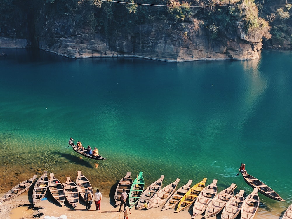 landscape photo of boats near body of water