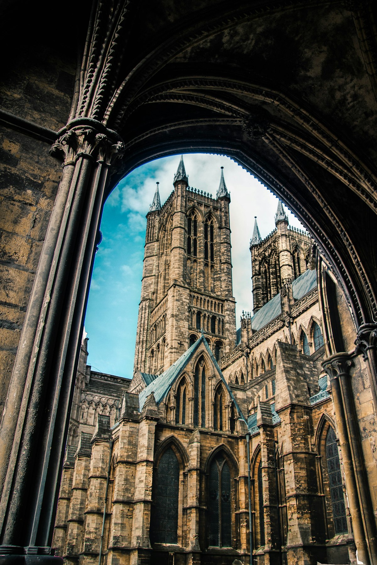 Lincoln Cathedral rising above the historic city of Lincoln