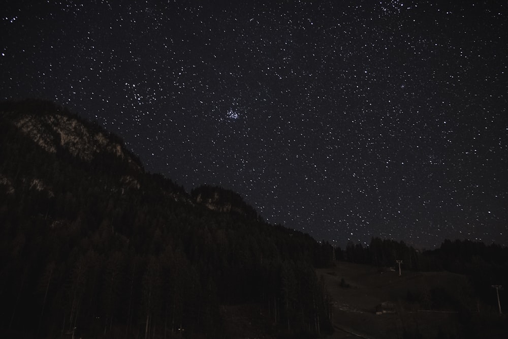 silhouette photo of mountains