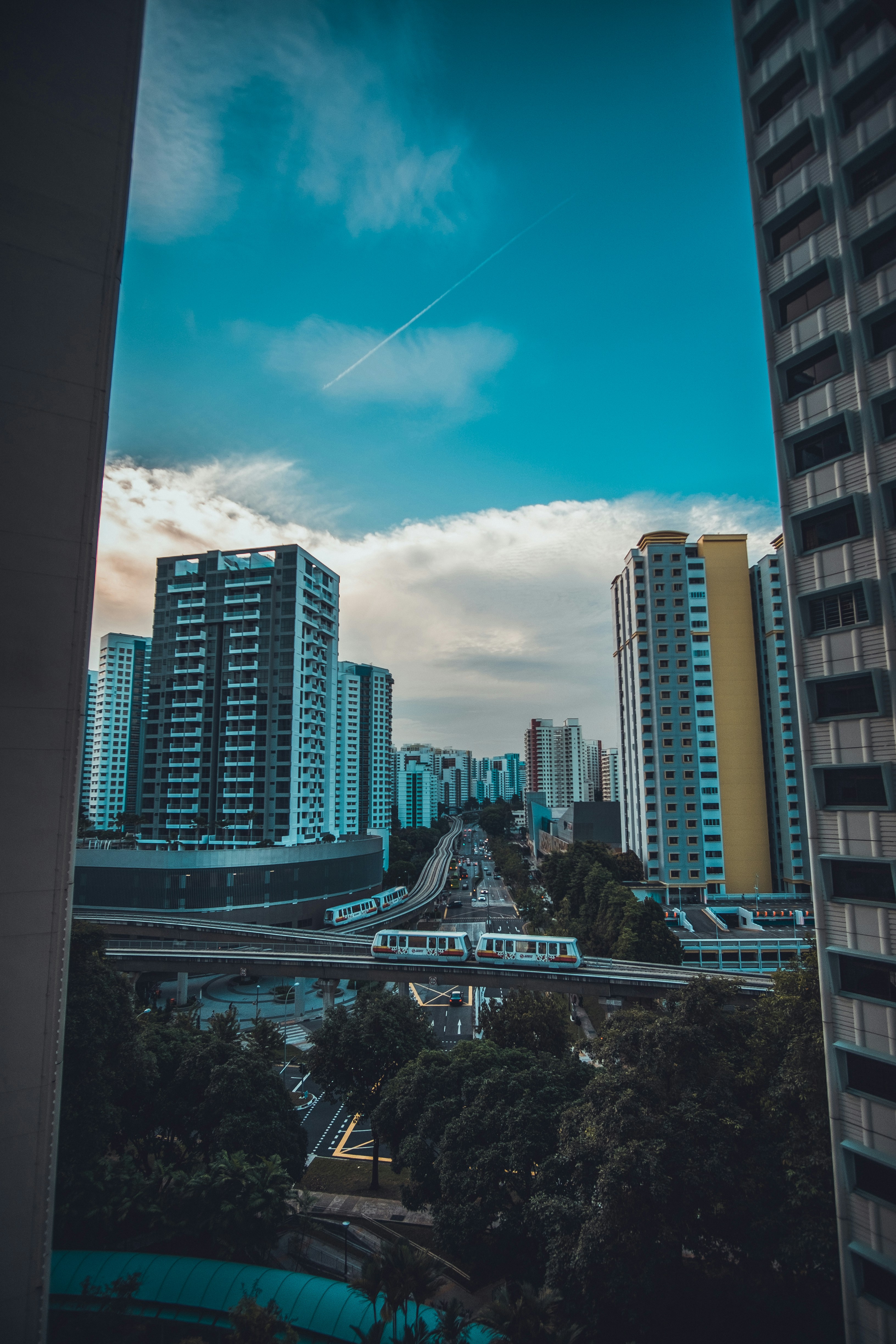 high angle photography of buildings