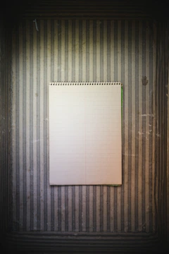 A clean, dynamic journal page layout with six 8.5 x 11 inch spaces, featuring soft blues and warm neutrals.