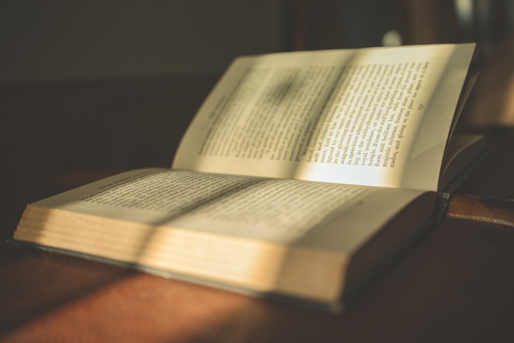 close-up photography of book page