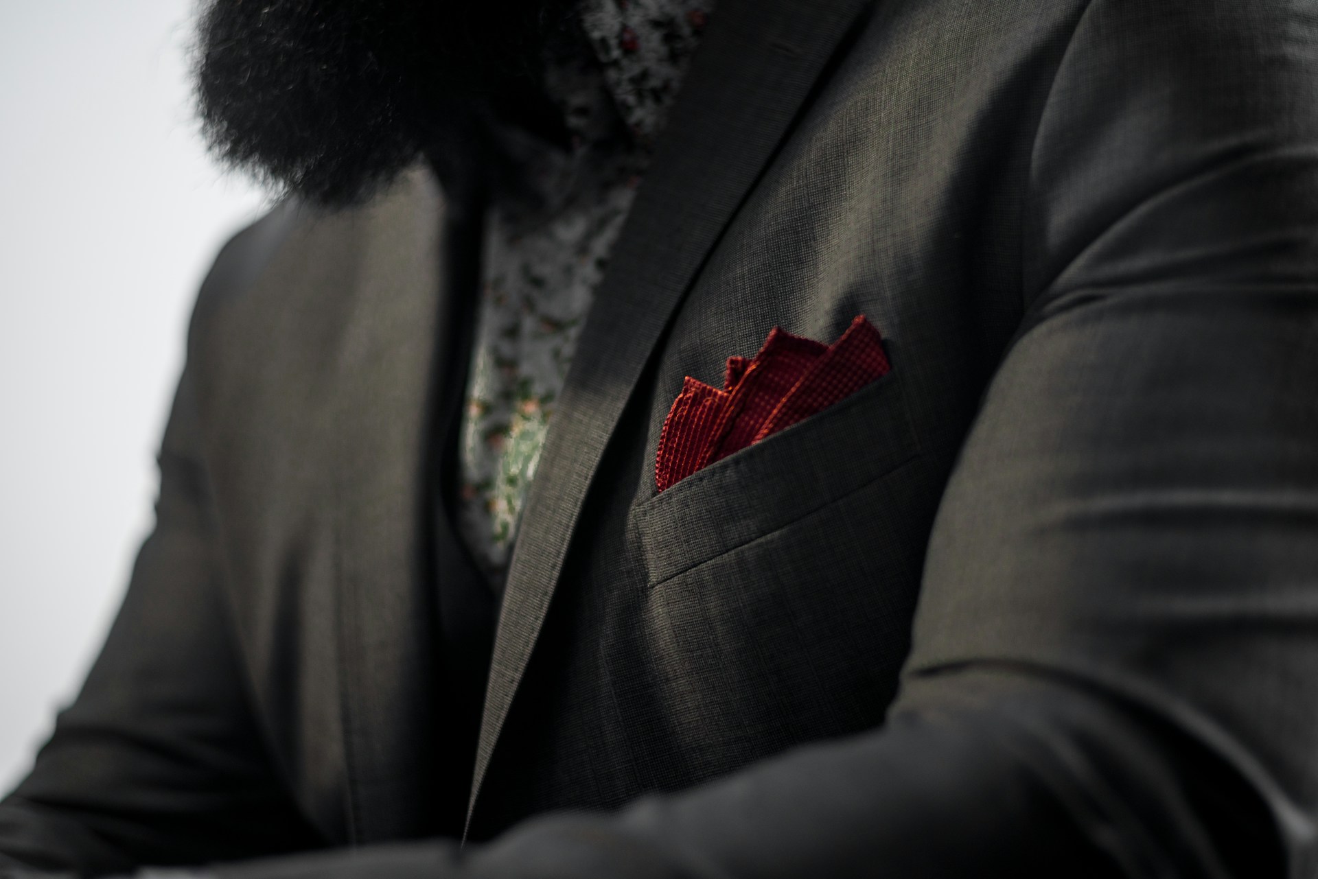 men's black suit jacket