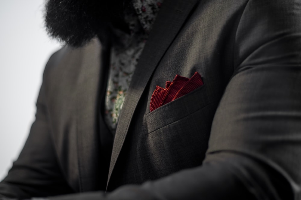 Chaqueta de traje negra para hombre