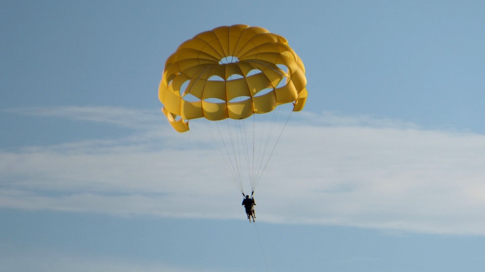 person on parachute