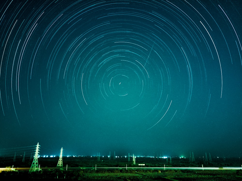 Photographie time-lapse d’étoiles