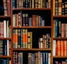 assorted-title of books piled in the shelves