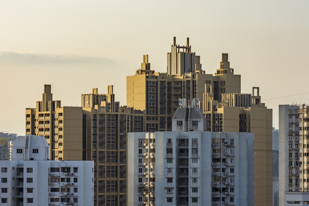 都市の建物の航空写真