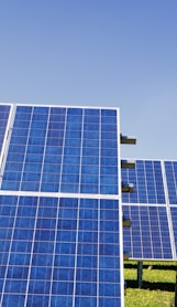 blue solar panel boards