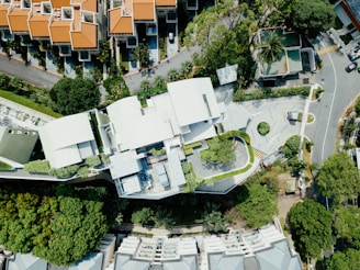 bird's eye view of white building