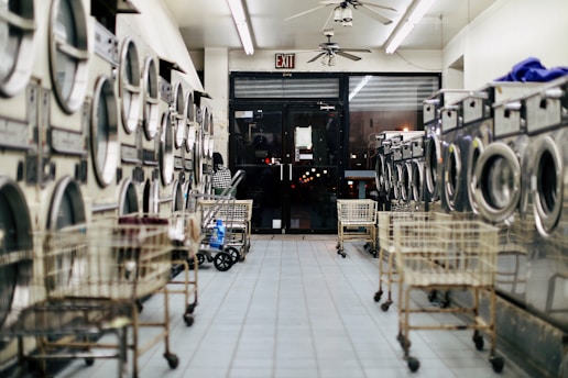 photo of empty laundy shop