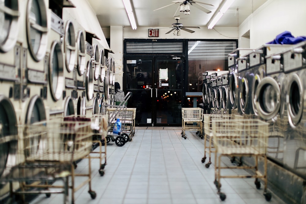 photo of empty laundy shop