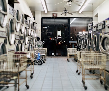 photo of empty laundy shop