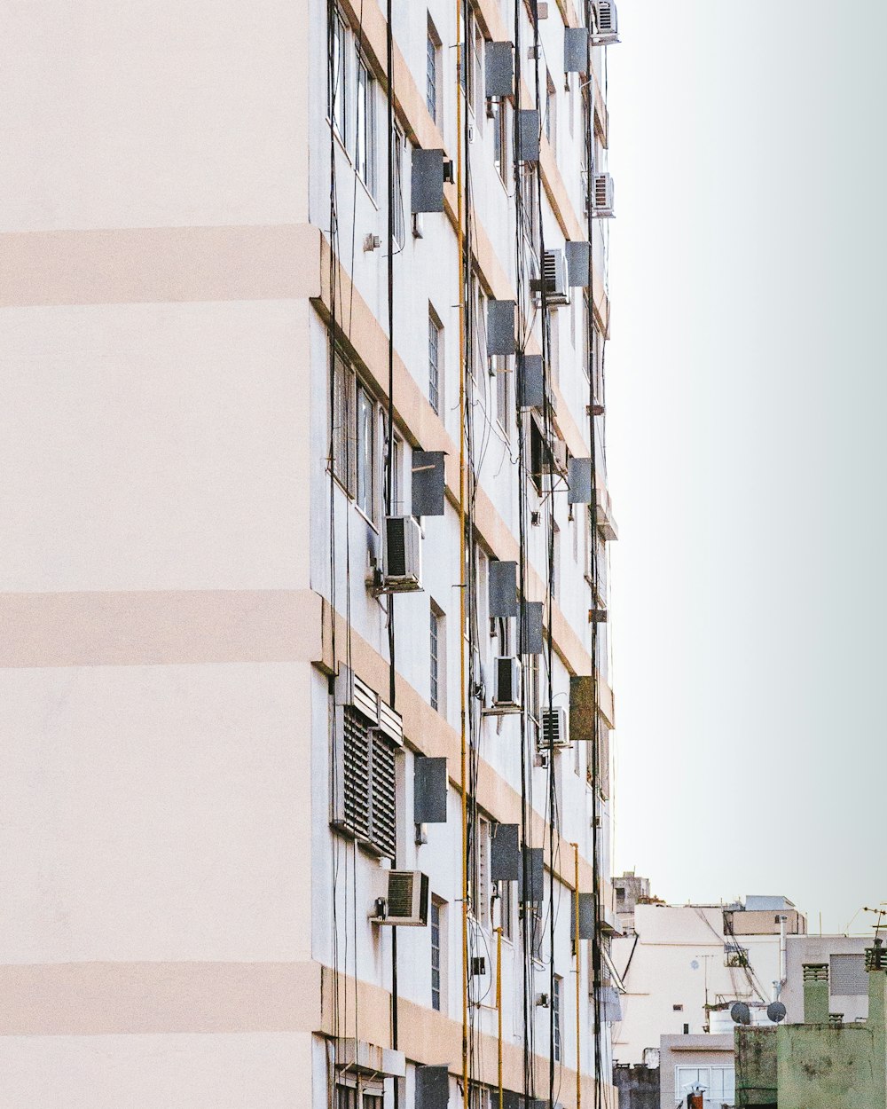 white and beige building facade