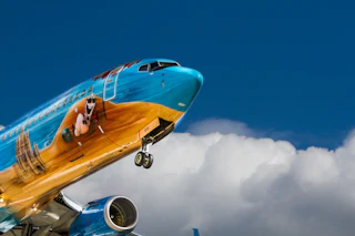 Air cargo loading at an international airport