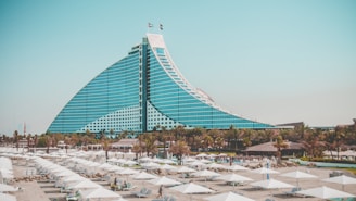glass panel hotel builing