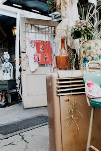 white portable air conditioner