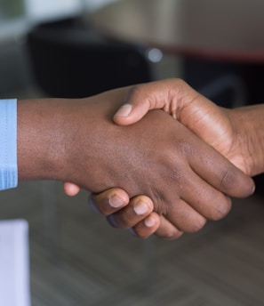 two person handshaking