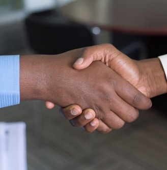 two person handshaking