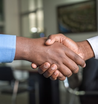 two people shaking hands