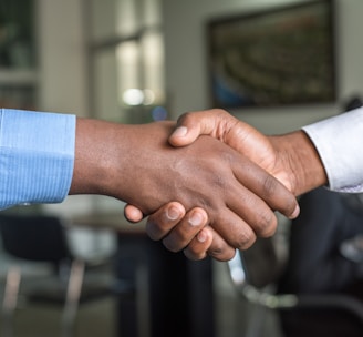 two people shaking hands