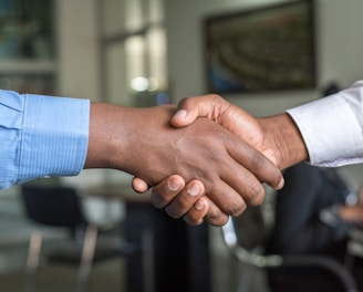 two people shaking hands