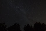 A panoramic view of a starry night sky.