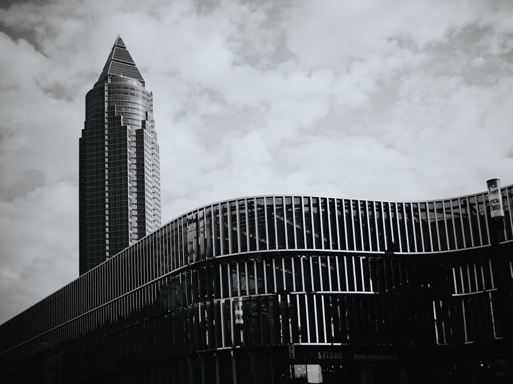 building landmark with clouds background